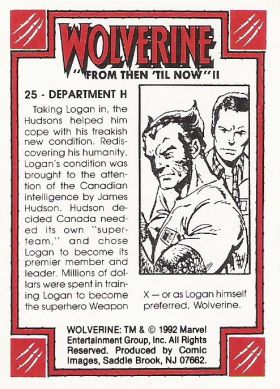 #025 - Department H (Rear) by Phil in Wolverine: From Then Till Now I (1992)