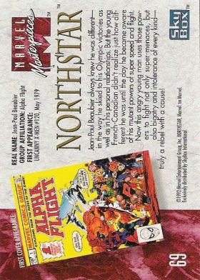 #069 - Northstar (Rear) by Phil in Marvel Masterpieces I (1992)