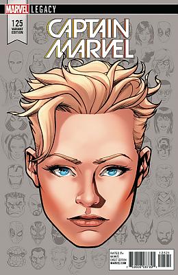 Captain Marvel (2017) #125 Headshot Variant by Phil in Captain Marvel (2017)