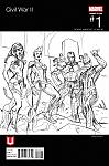 Civil War II #1 Marvel Unlimited Exclusive Team Cap Hip-Hop Sketch Variant