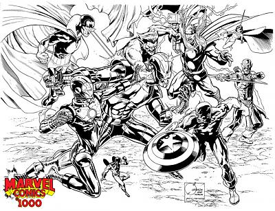 Marvel Comics #1000 Quesada Black & White Wraparound Variant