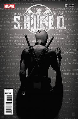 S.H.I.E.L.D. #1 Deadpool Party (Black & White) Variant by Phil in S.H.I.E.L.D.