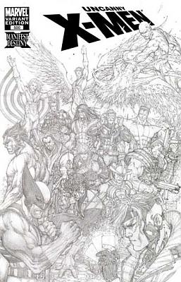Uncanny X-Men #500 X-Men Sketch Variant by Phil in Uncanny X-Men