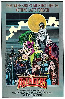 Avengers #291 advertisement by rplass in Adverts and Promo pieces